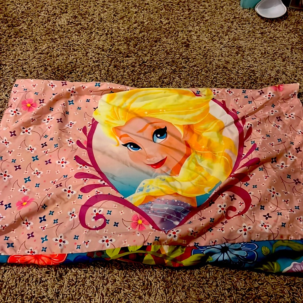 FROZEN Elsa on one side Anna on the other pillow case